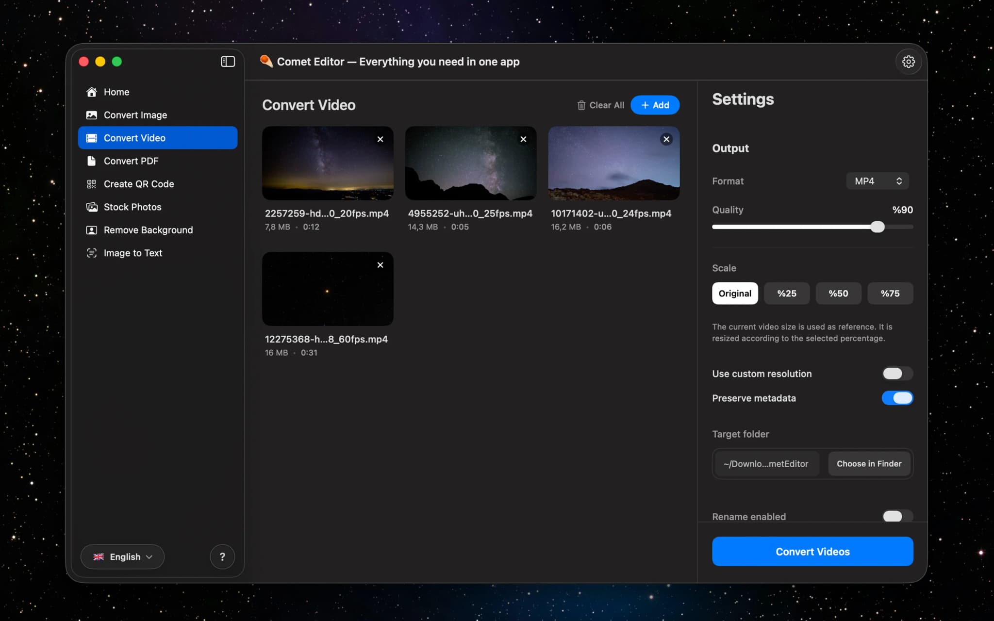Comet Editor screenshot