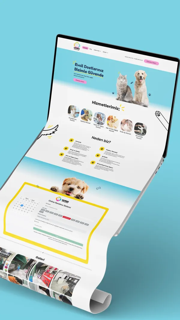 Vetirix Veteriner Kliniği Websitesi